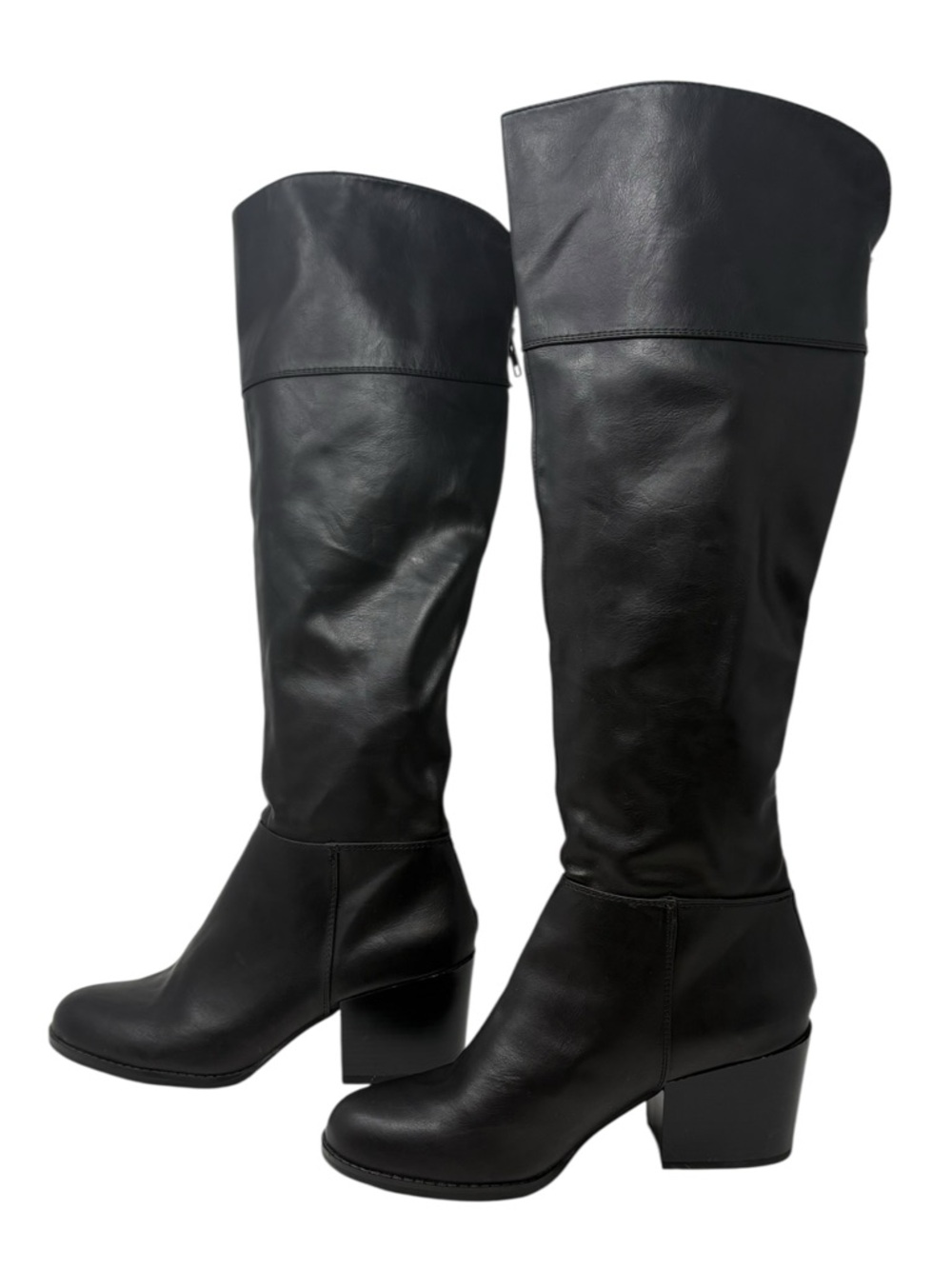 Madden Girl Wendiee Round Toe Knee Boot Black Womens 8.5M